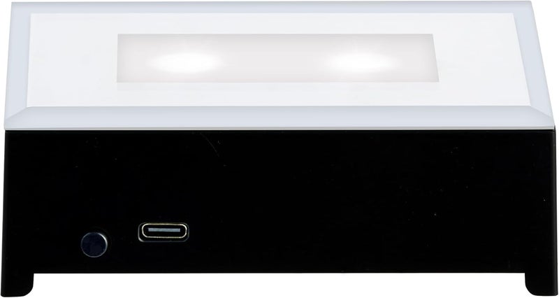 EUSTUMA LED Light Base Rectangle Display Stand In A Variety of Colors,Lighted Up Stand Color Changing Small LED for 3D Glass Crystal Art,Holiday Party Decoration. (Black) - Image 1